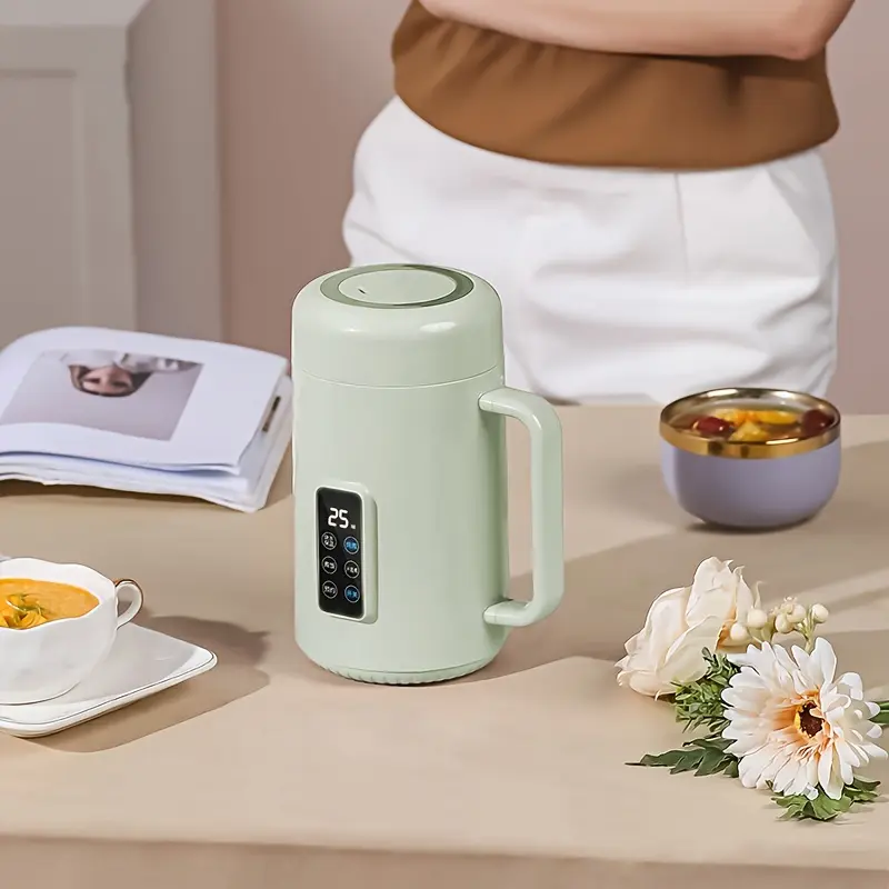 1pc Exquisite Healthy Pot, Multifunctional Electric Hot Pot, Mini Convenient Cooking, Tea Cooking, Soup Cooking, Drinks, Sweet Soup, Noodles, One Machine Multi-functional 12 Hours Prediction, Fully Hold Time, Temperature Control Protection, Quiet 5