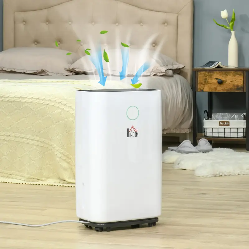 20L/Day Portable Dehumidifier for Home, with LED Screen, Sleep Mode, 24H Timer, Electric Air Dehumidifier for Damp Laundry Bedroom Basement 7