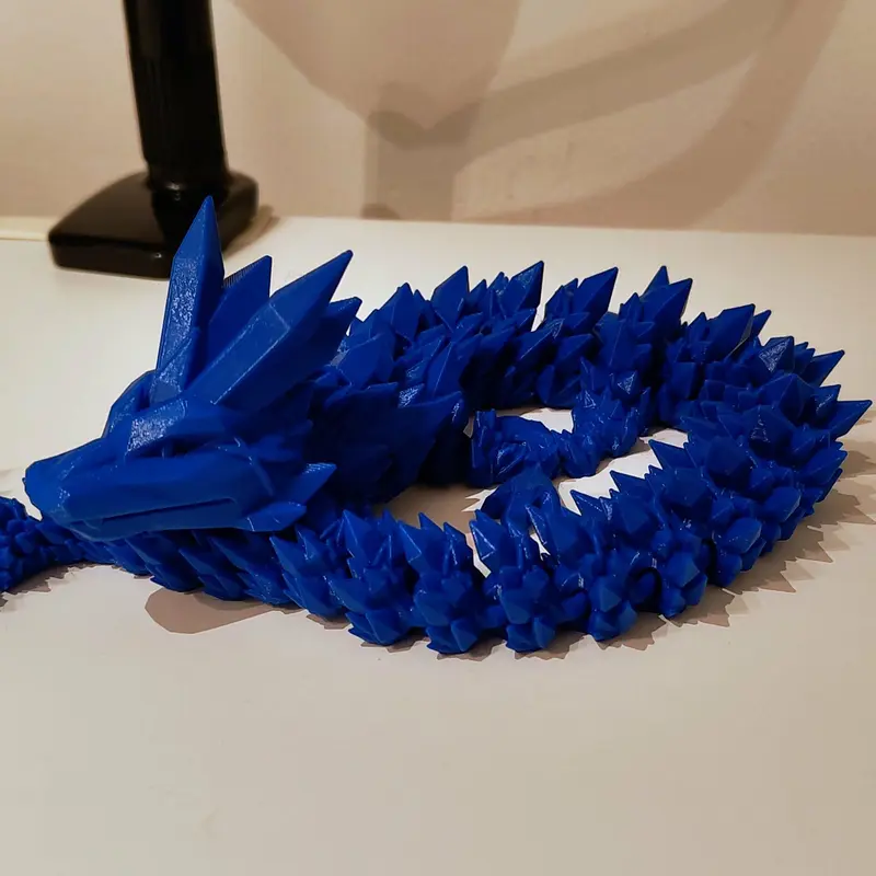 Mesmerizing Crystal Articulating Dragon Fidget Toy | 3D Printed Stress Relief 3