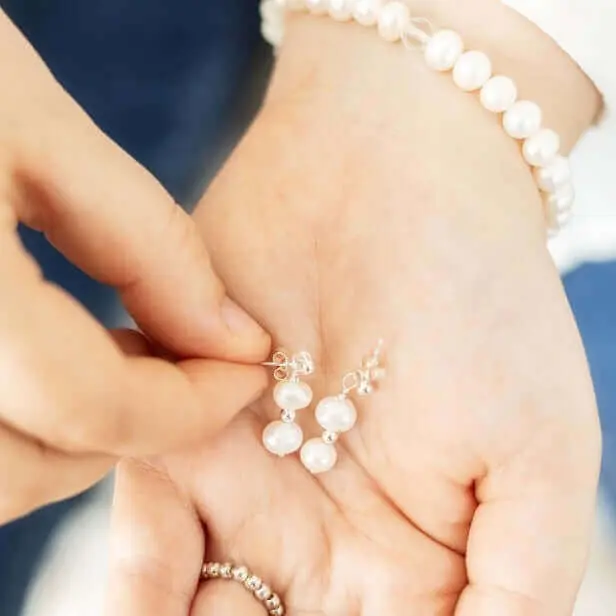 Silver Freshwater Pearl Earrings for Women 1