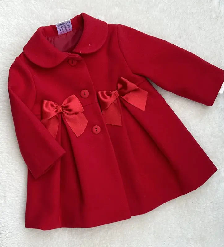 BABY GIRLS PETTICOAT DUFFLE COAT KNEE LENGTH PINK CREAM 1