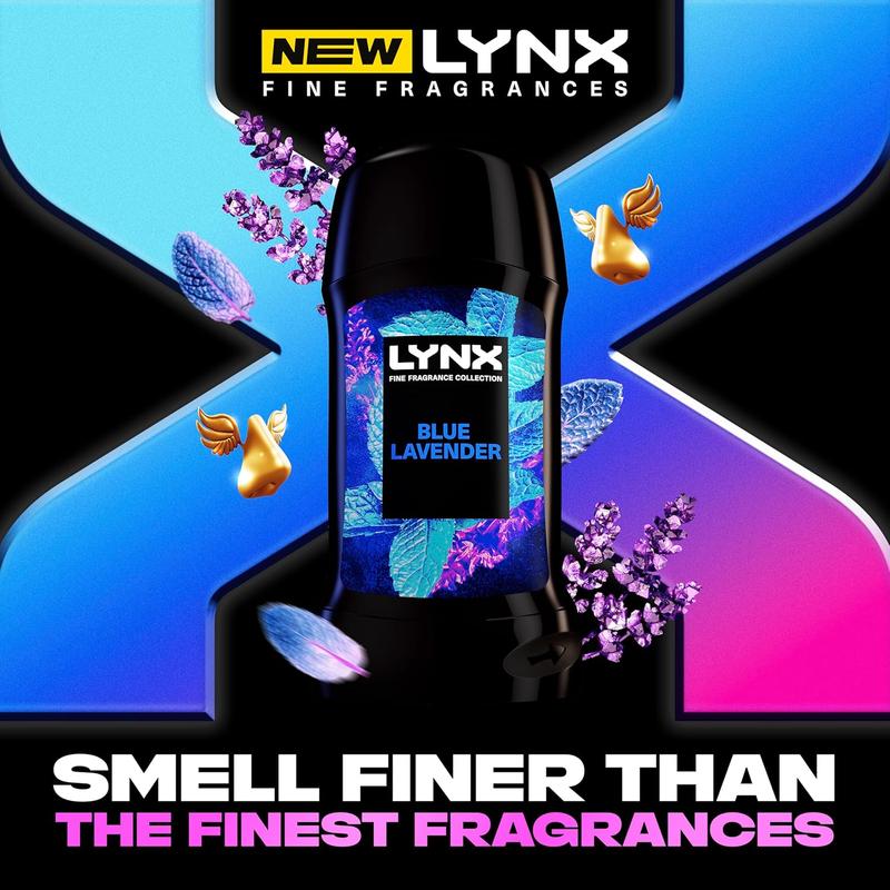 Product Introduction of Lynx Fine Fragrance Collection Blue Lavender Premium Deodorant Stick Men's Deodorant with a lavender, mint & amber fragrance for 72 hour odour protection 50 ml 9