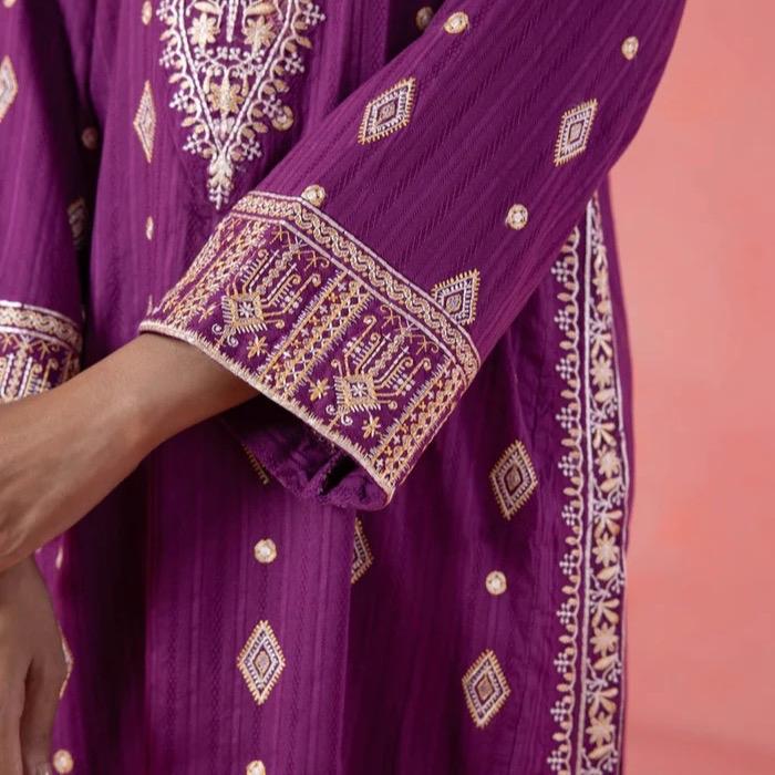 Sapphire original fully embroidered shirt /kurta 2