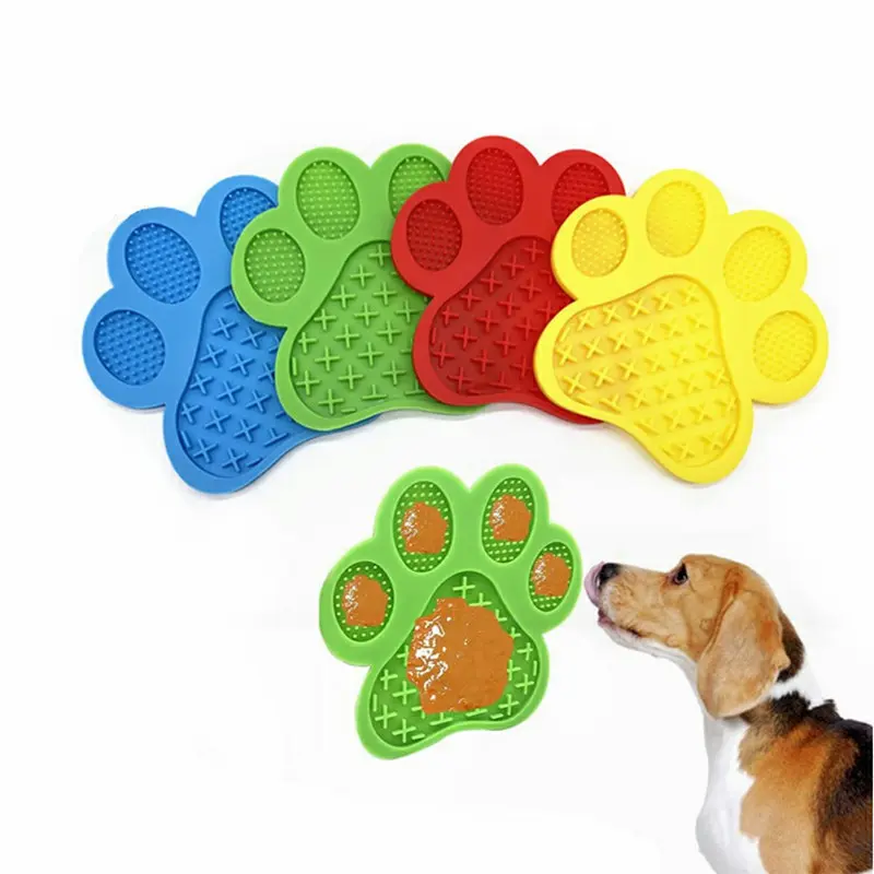 Non-Slip Silicone Dog Lick Pad Pet Food Feeder Bowl Puppy Cat Lick Mat Healthy 4