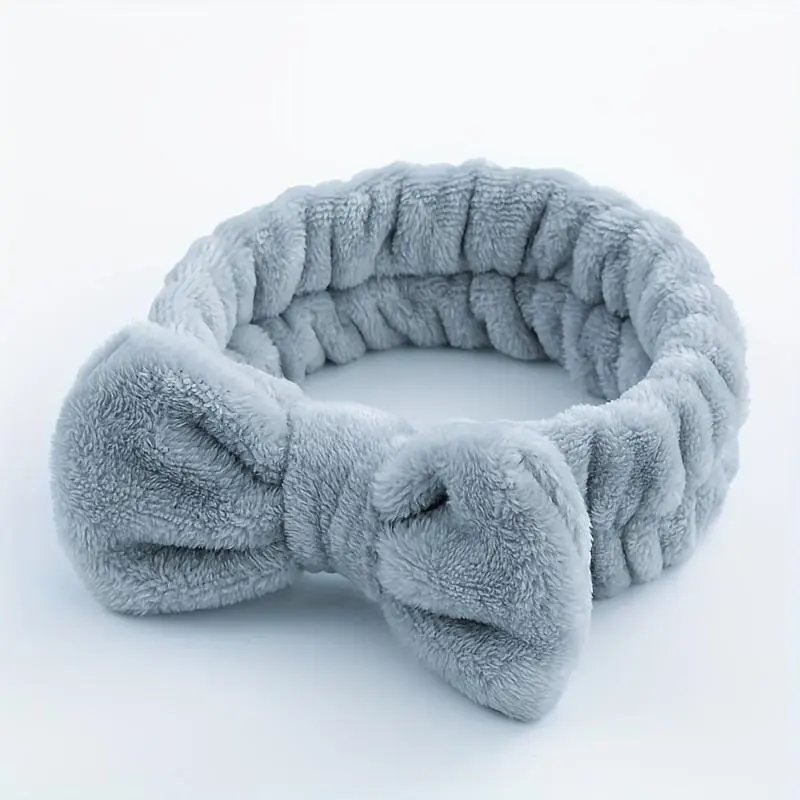 (Gift 2)Super-Soft Coral Fleece Hair Band - Quick-Dry Sports Face Wash & Makeup Spa - Solid Color, Stylish Headband for All-Day Comfort - One-Size-Fits-All Hair Accessories 1