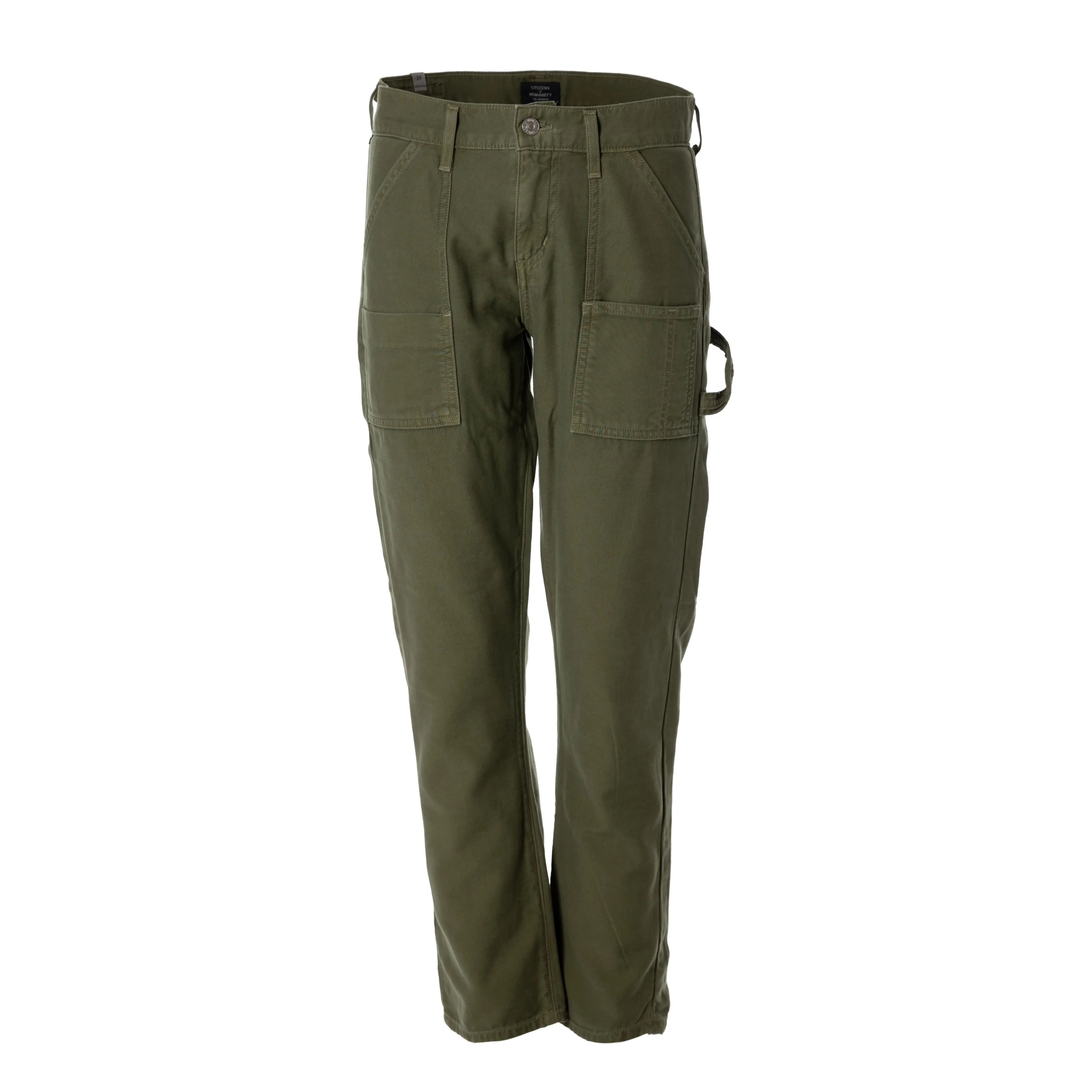 Preowned Citizens of Humanity Jeans Green Cotton Straight Zip &amp; Button Closure Plain Excellent condition