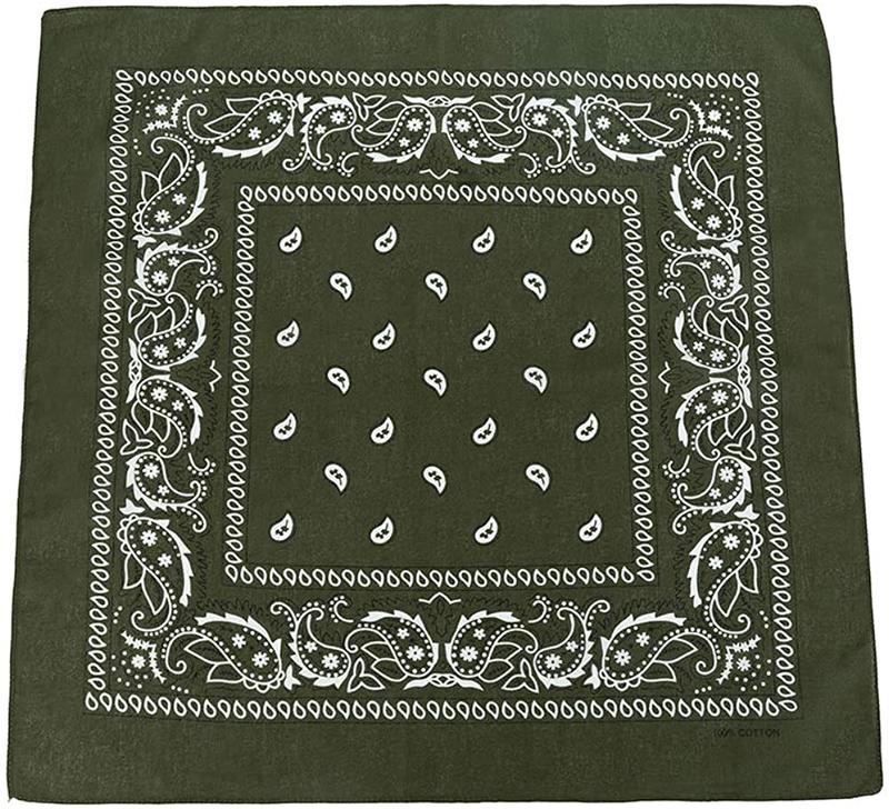 World of Shawls Cotton Paisley Bandanas Headband Scarf Print, Fashion Hair Accessory, Sports, Multifunctional 1