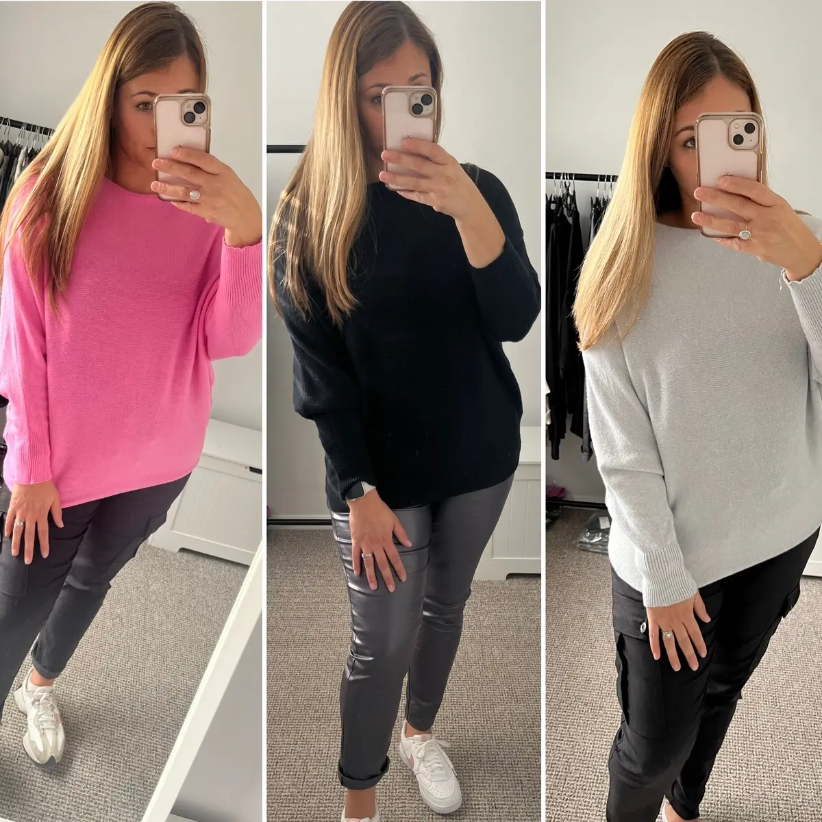 Ladies Soft Knit Batwing Jumper One Size 8-16