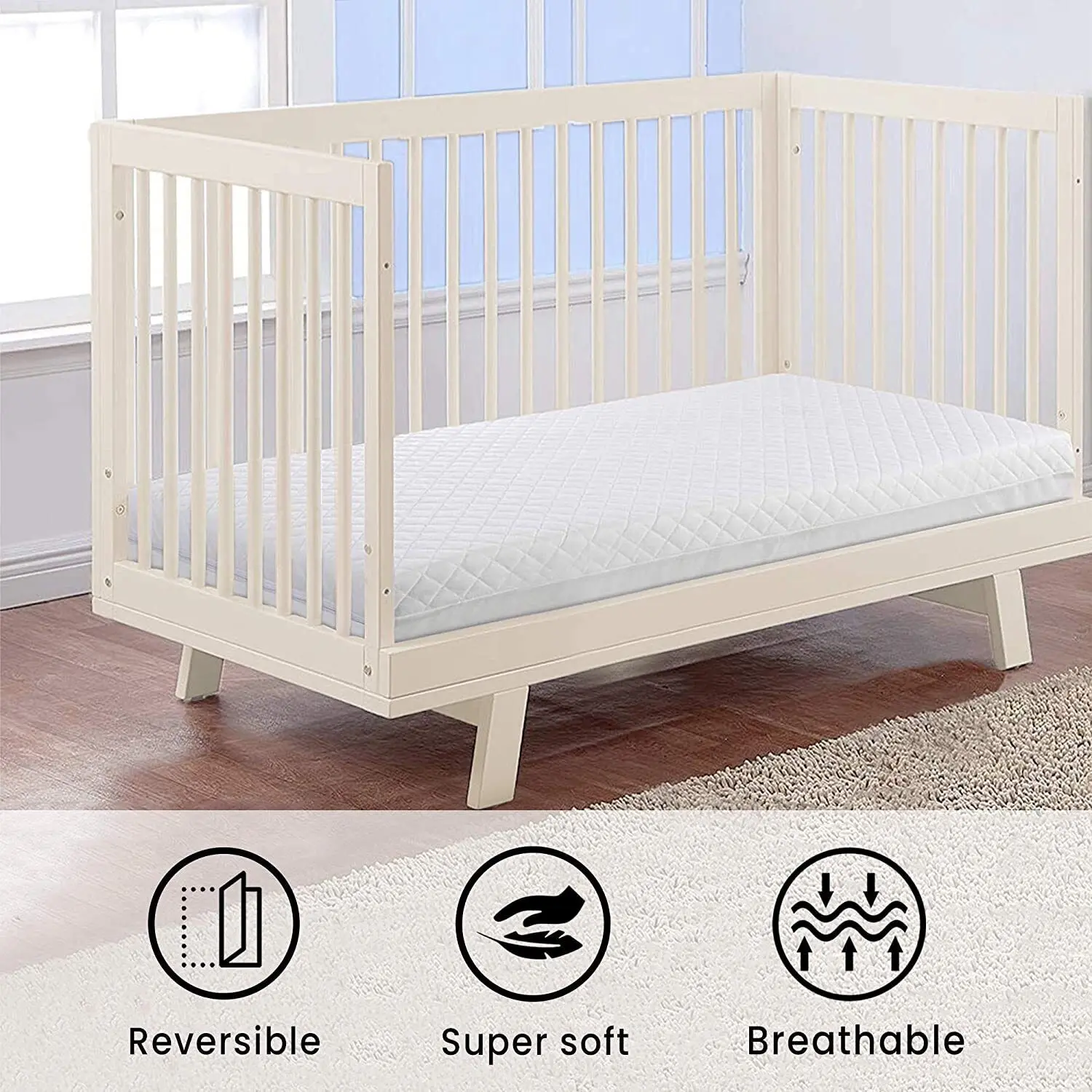 New Extra Thick Travel Cot Mattress For Grace Redkite And M&P 95 x 65 x 5 cm- Baby Newborn Infant Toddler Girls Boys
