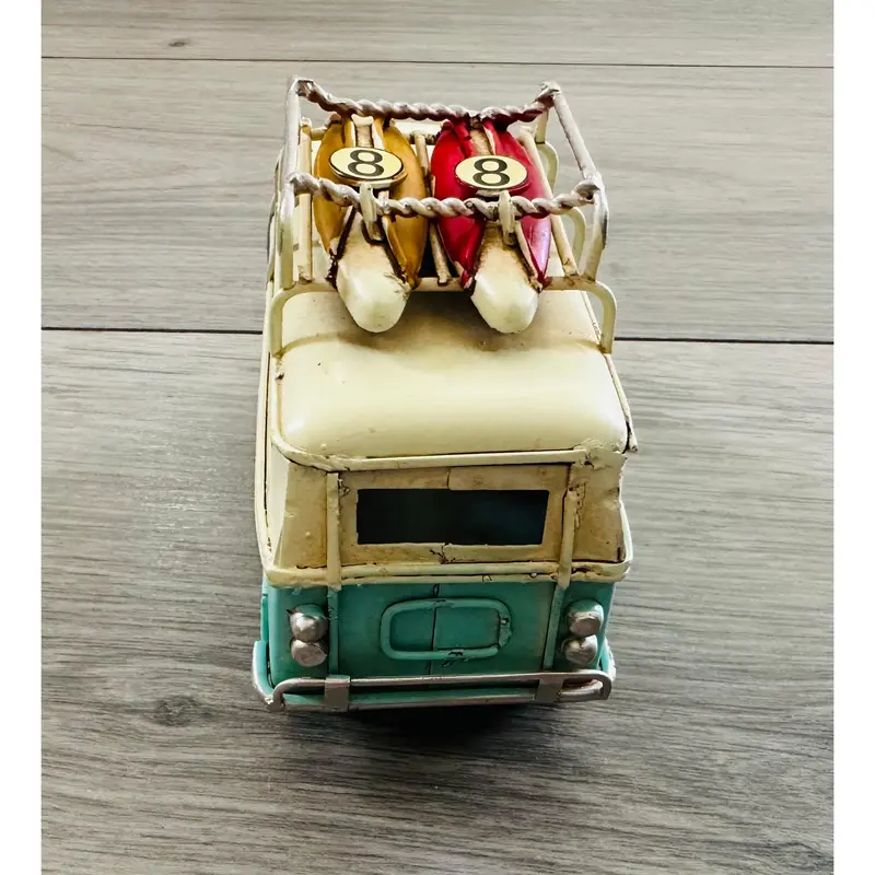 Vintage Style Floral Camper Van Ornament Tin Metal Retro Antique Home Decor 6