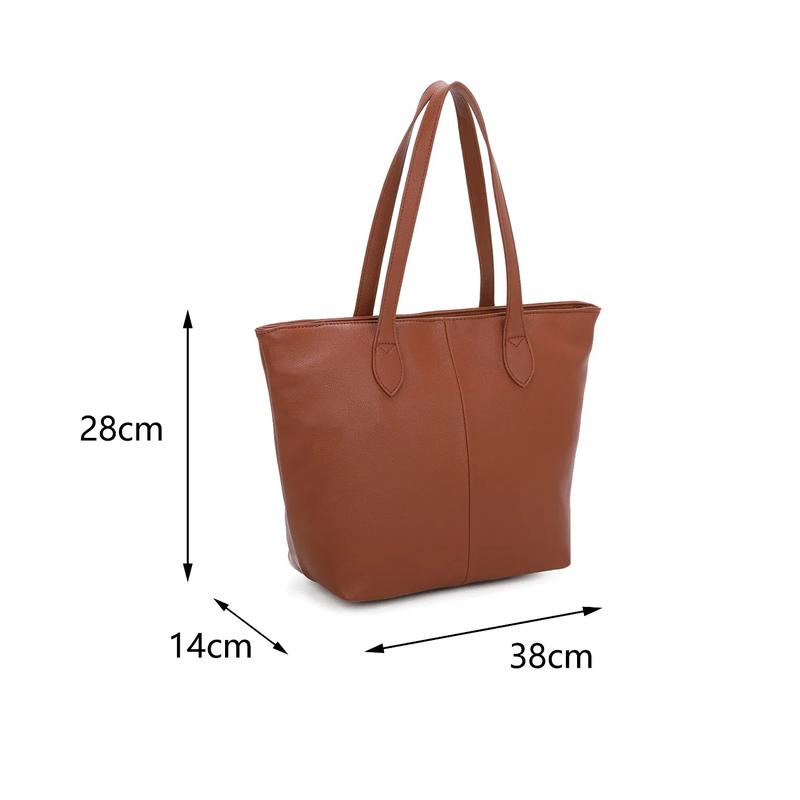 Large Women's Shoulder Bag with Contrast Handle for Work and Travel 2