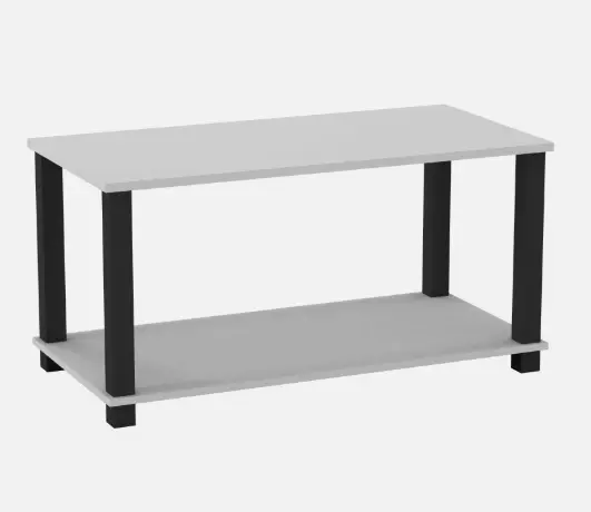 Sandra 2 Tier Coffee Table Side Table With Shelf TV Stand Minimalist Style 83cm 4