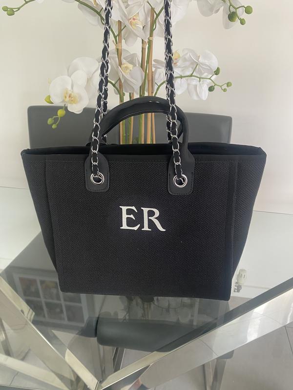 black Medium Shoulder Tote Bag- Ange 3