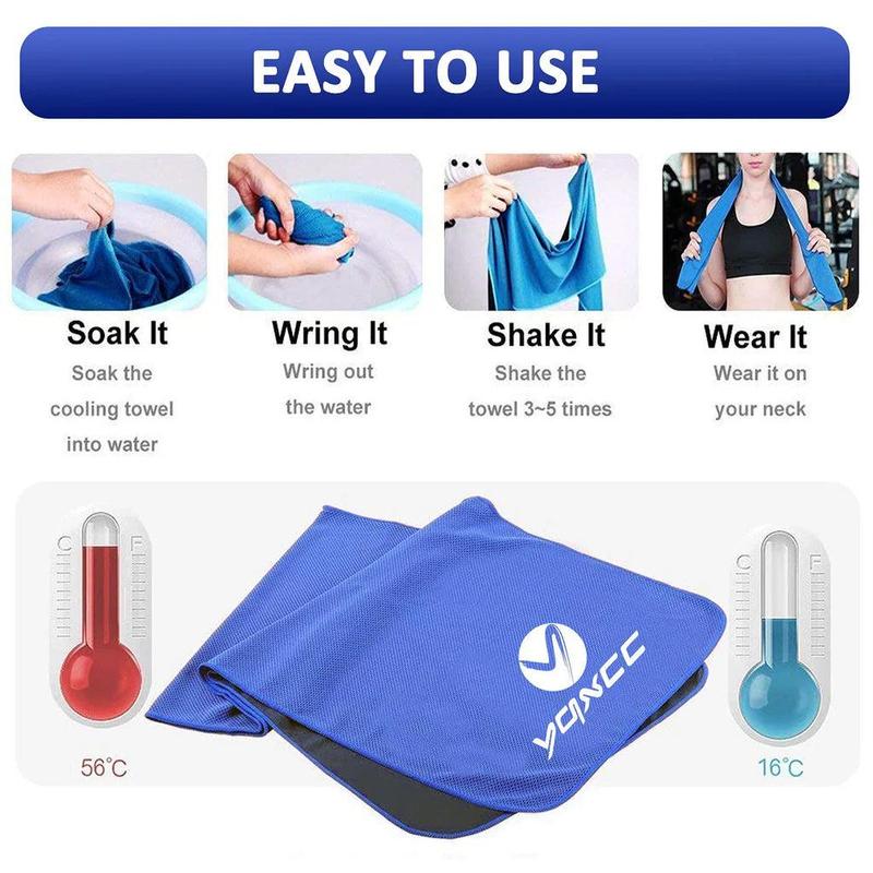 3 Pcs Cooling Towel Microfibre Quick Dry Breathable for Neck & Face During Sports Microfiber Rock 4