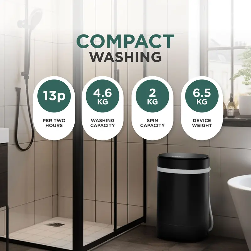 DMD 2 In 1 Portable 3kg Washing Machine & 2kg Spin Dryer 2