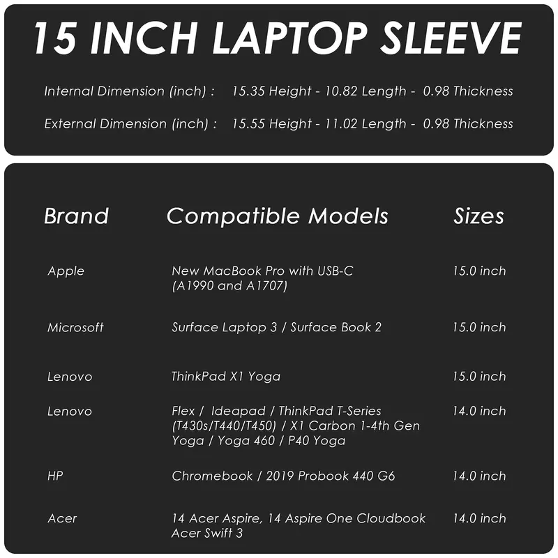 iSOUL 14-15.6 inch Shock Resistant Laptop Sleeve Case Briefcase Bag [Accessory Pocket] Compatible for Laptop Waterproof Case Cover for MacBook Pro/Surface Book/XPS 15 /Chromebook/HP/Lenovo Grey 6