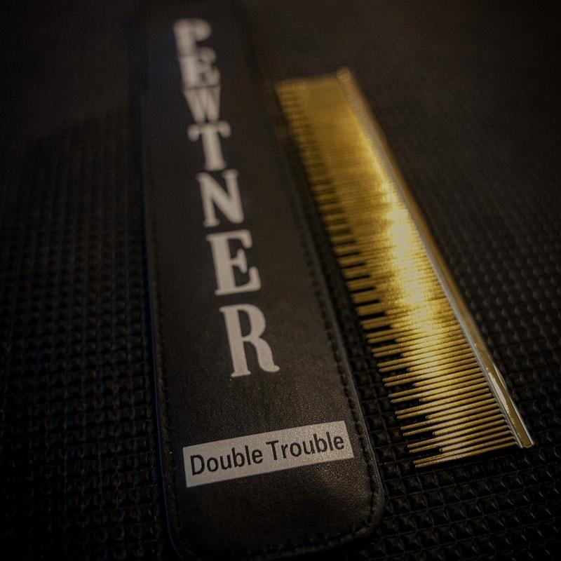Double Trouble Gold Grooming Comb – Dual-Sided for Precision & Fluffing 1