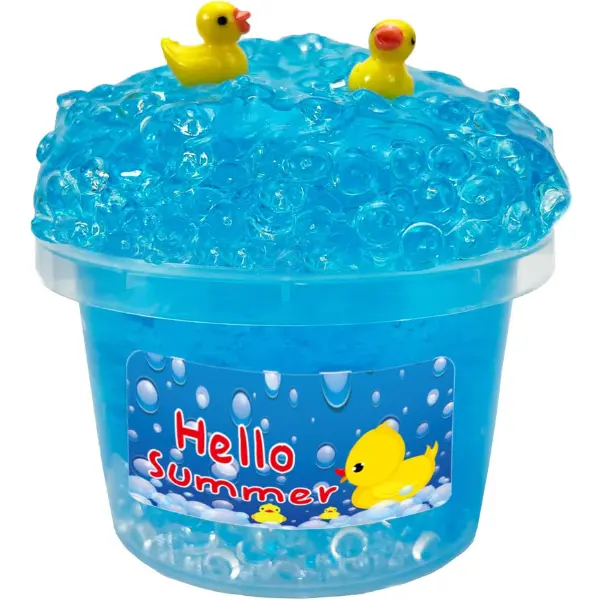 Blue Crystal Slime DIY Fishbowl Bead Crunchy Slime for Kids and Adults - Birthday Gifts and Party Favors