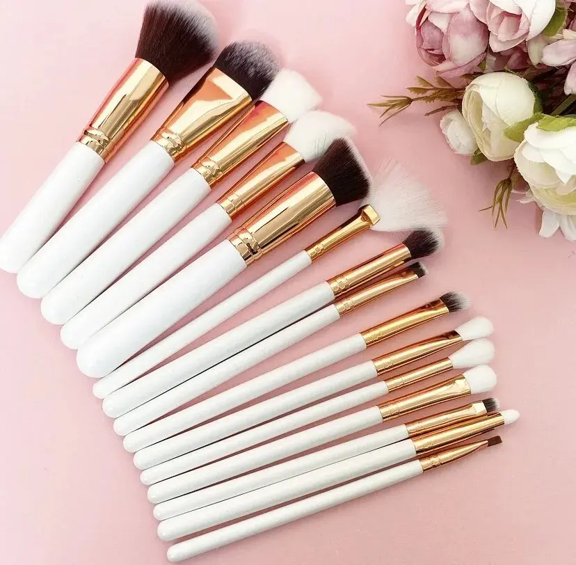 10pc Make Up Brushes Set Cosmetic Professional Tool Kabuki Makeup Brush UK