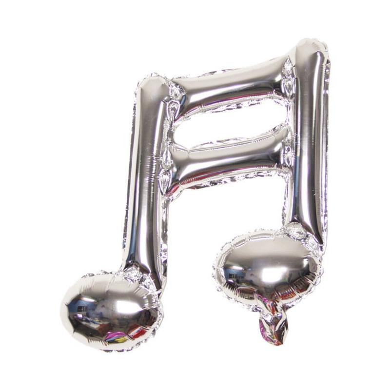 Musical Note Foil Balloons- Black, Gold and Silver 5