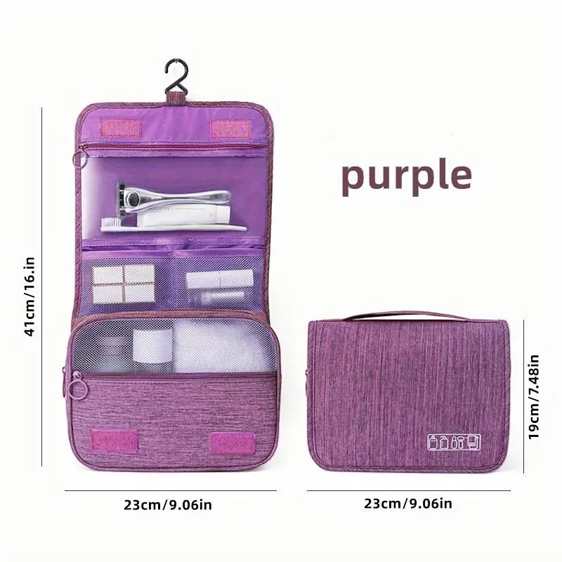 Large Capacity Hanging Travel Toiletry Bag for Men and Women - Multi Pocket Makeup Cosmetic Bag with Full Sized Toiletries Container - Perfect Travel Organizer for Accessories 4