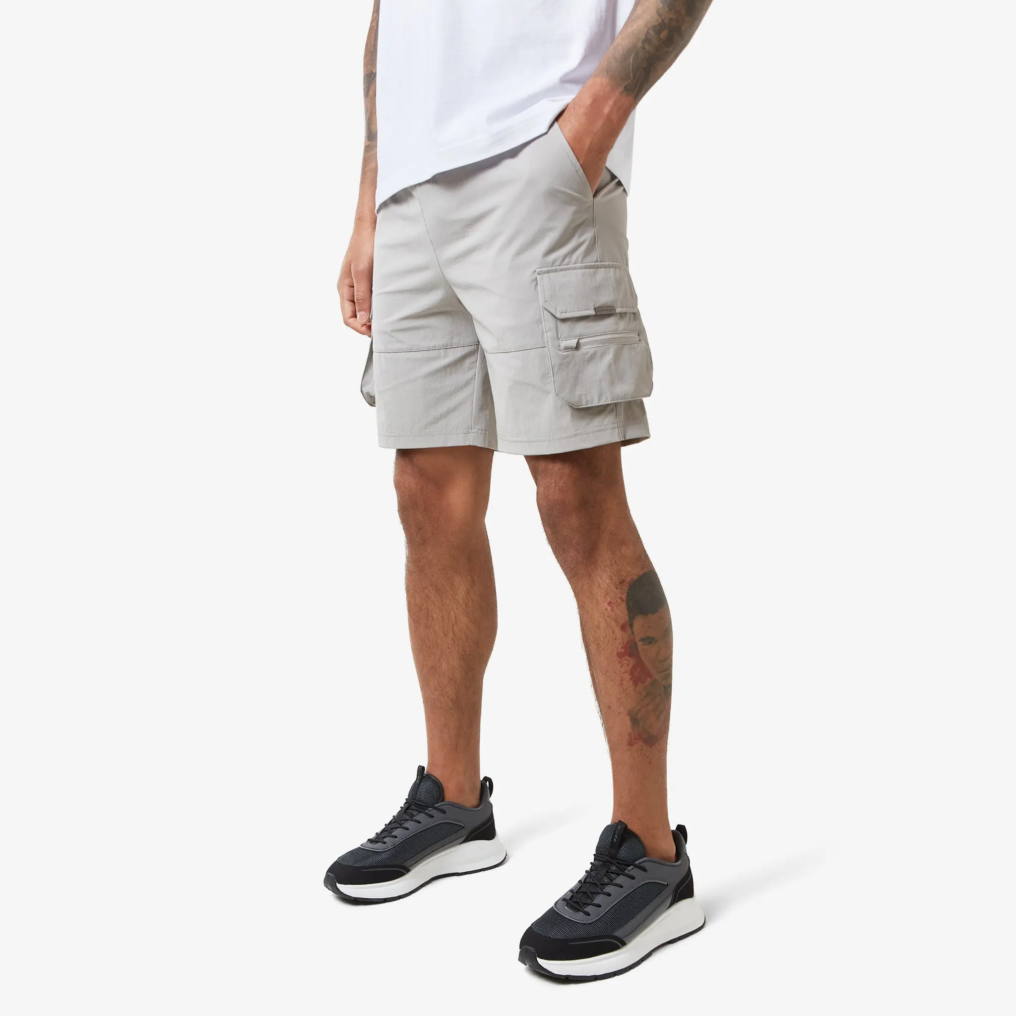Tech Stretch Poly Cargo Short | Stone