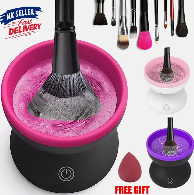 Professional Electric Makeup Brush Cleaner Machine for UK Cosmetic Cleansing 6