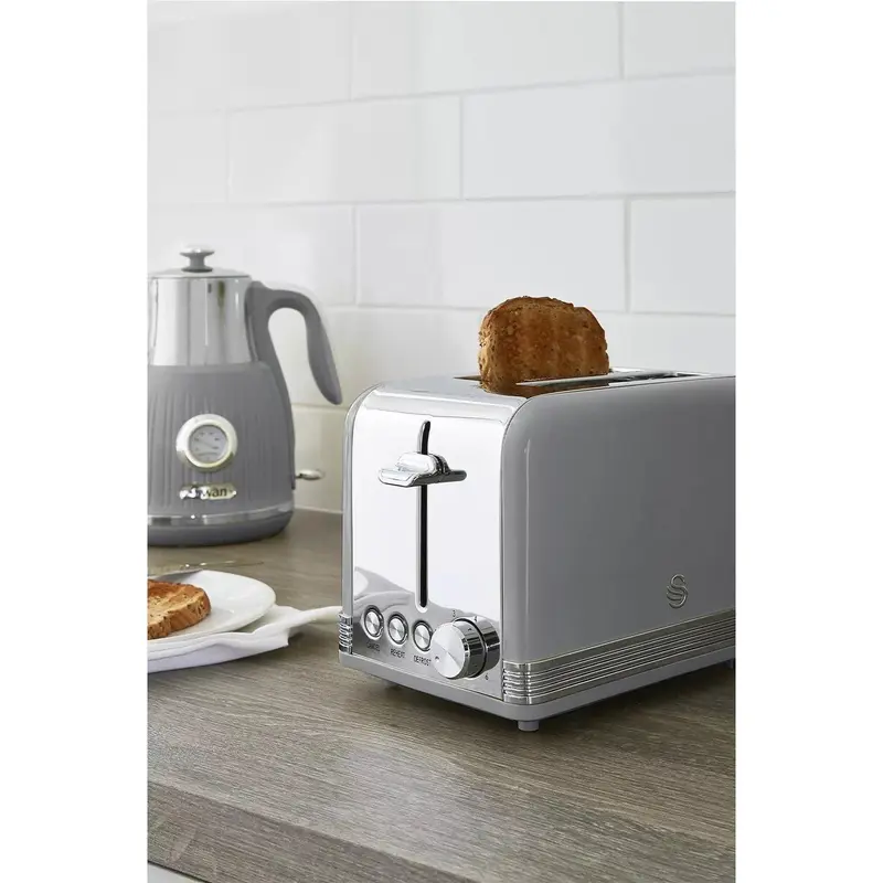 Swan Retro Kettle with Temperature Dial Display SK31040GRN (Grey) | Same-Day Dispatch & Fast Free Delivery | Kettles 4