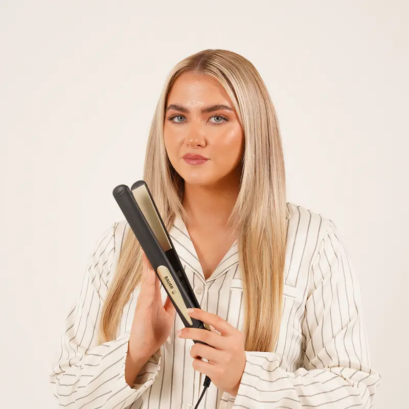 Bauer Professional Ceramic Hair Straighteners - For All Hair Types - Portable - Fast Heating 3