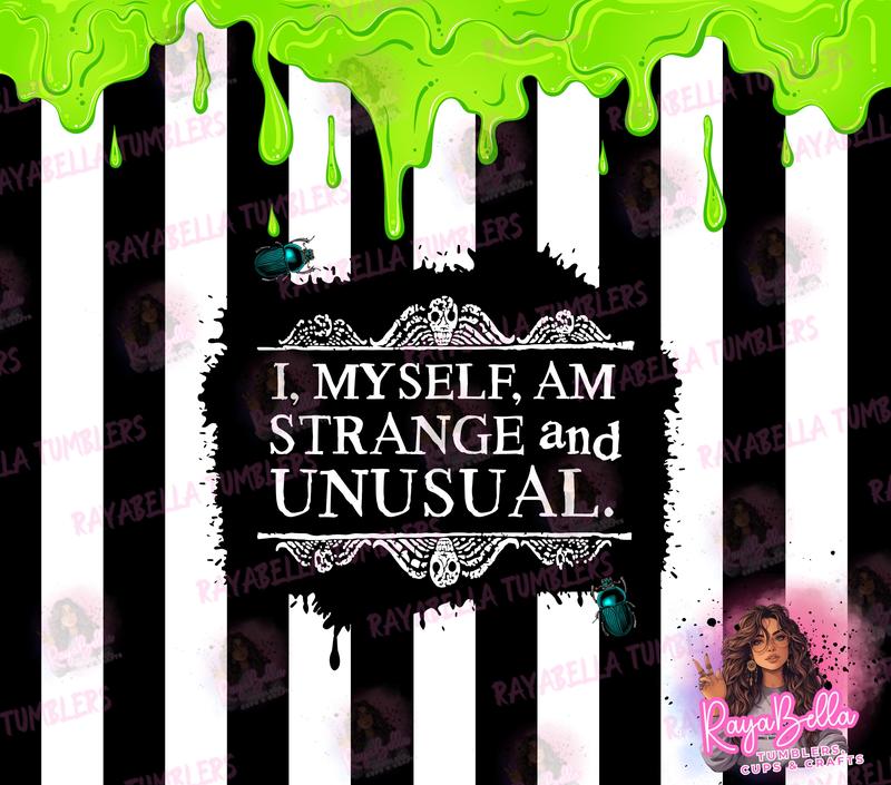 I Myself, am Strange And Unusual, 20oz Tumbler Cup, Insulated Tumbler, Beetle J Quote, 20oz Tumbler, Be Different Design, 20oz Skinny Tumbler, Cup, Bottle, Drinkware, Cup, Insulated Tumbler. 5