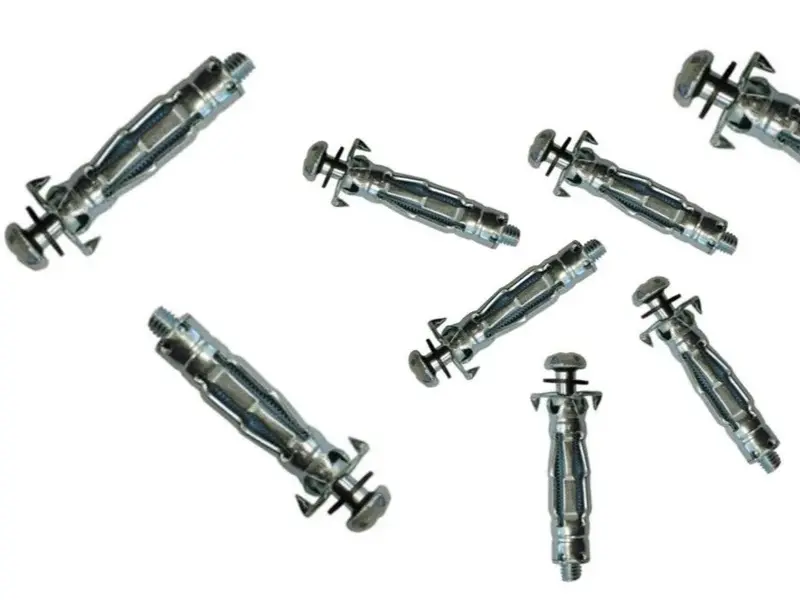 Heavy Duty Metal Plasterboard Fixings: Hollow Wall Cavity Anchors & Brolly Plugs for Secure Installation - Pack Of 25, 50, 100 1