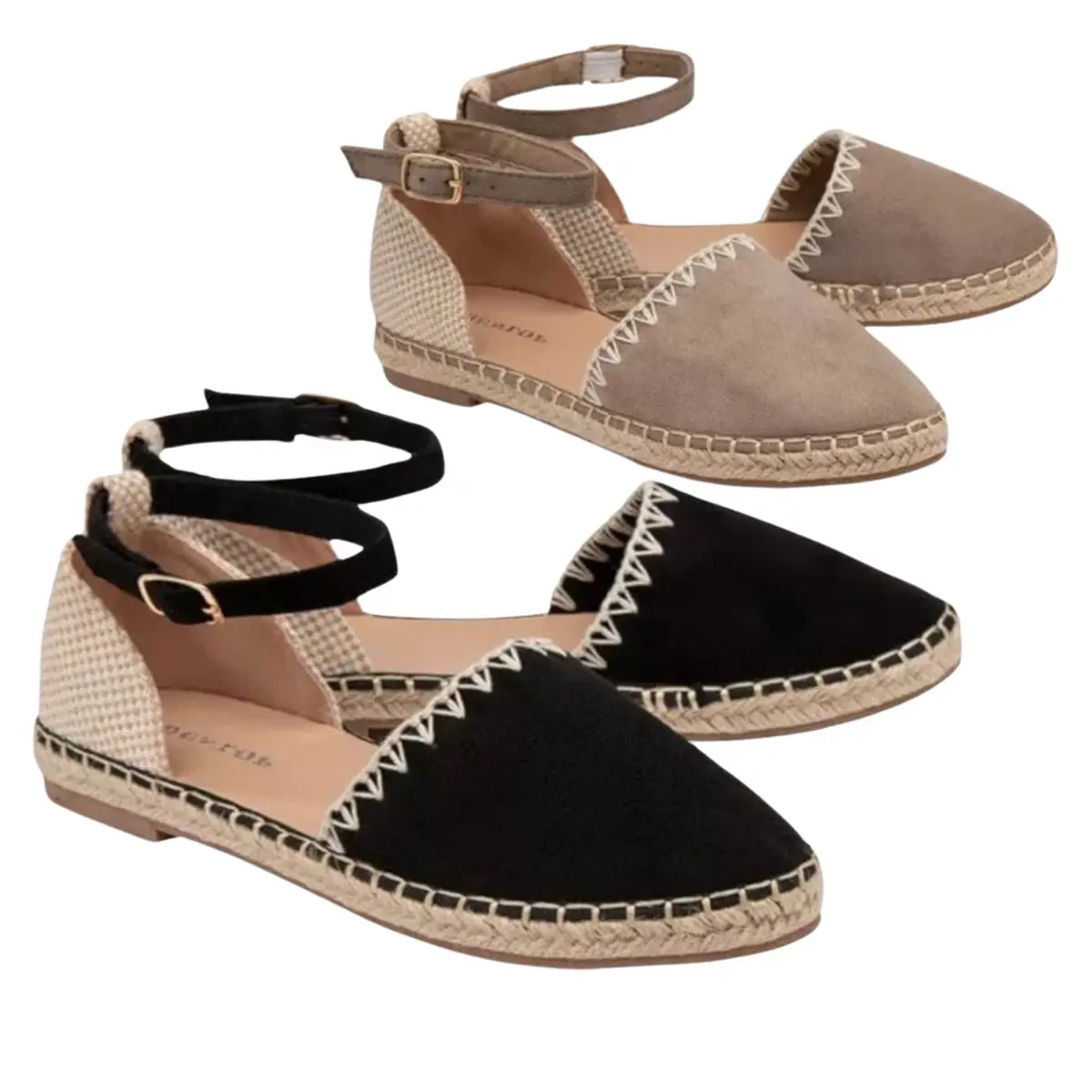 Dunlop Ladies Memory Foam Espadrille Sandals