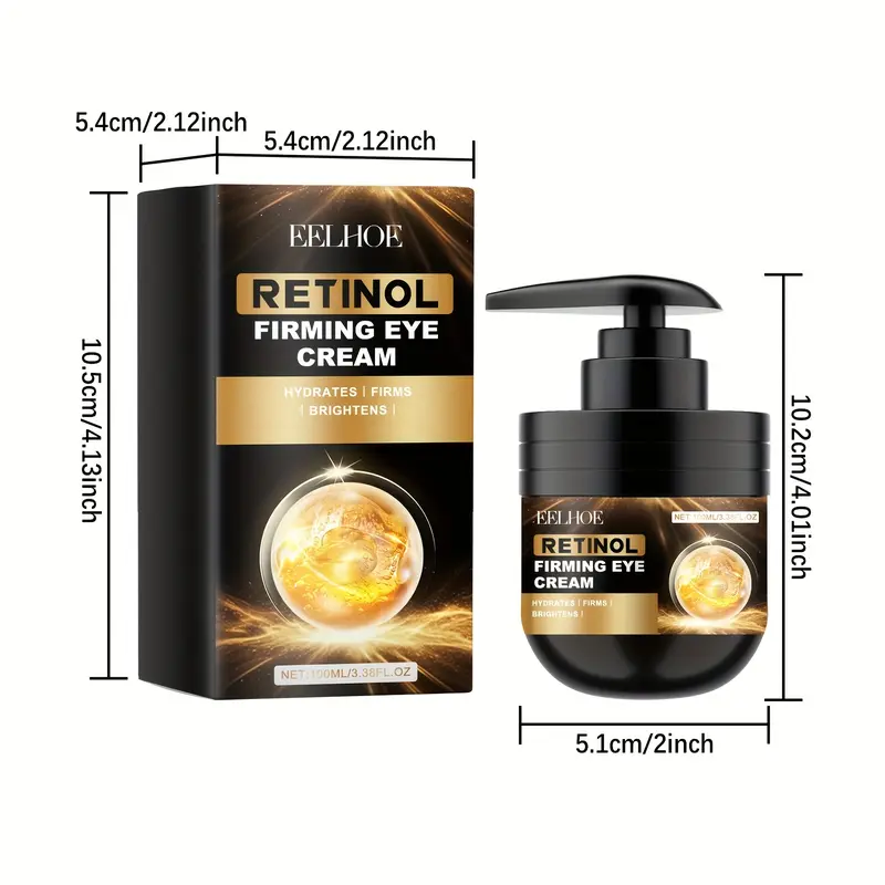 EELHOE Retinol Firming Eye Cream, 3.38oz - Hydrates & Smooths Fine Lines, Moisturizes Skin Around Eyes, Low-Allergy Formula with Aloe Vera, Suitable for All Skin Types 3