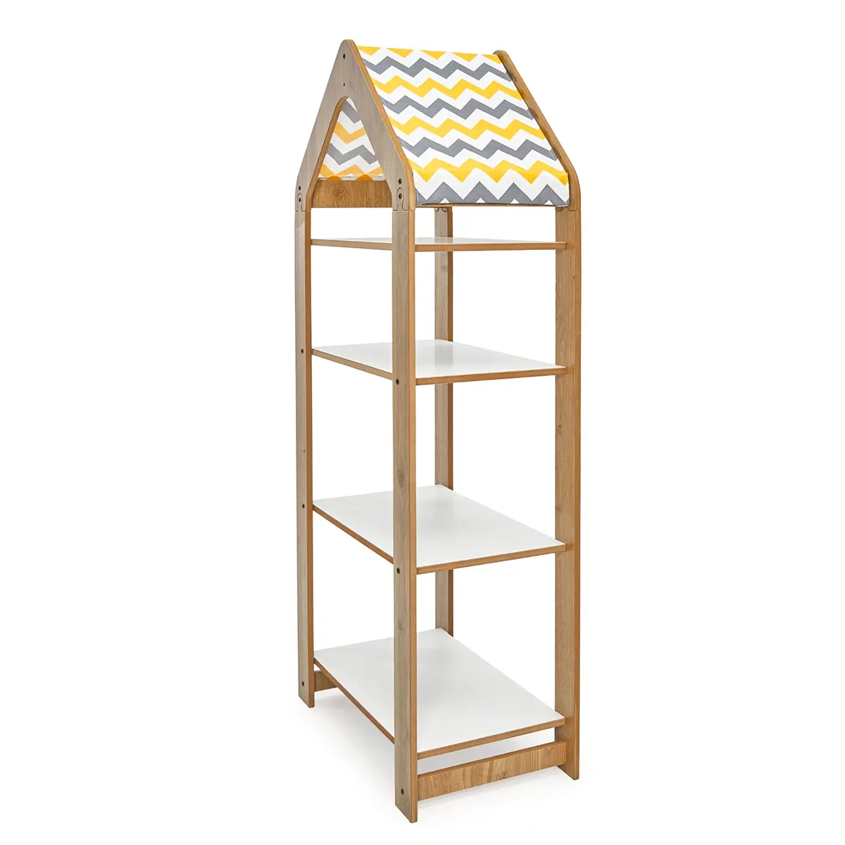 Toy Cabinet for Children's Room - 4 Shelves - Safe and Durable - Children's Bookcase
