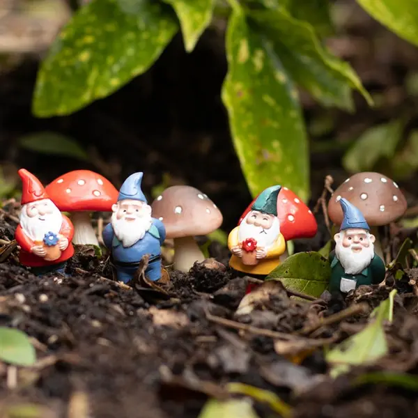 Set of 4 Mini Mushroom Plant Pot Pals 4