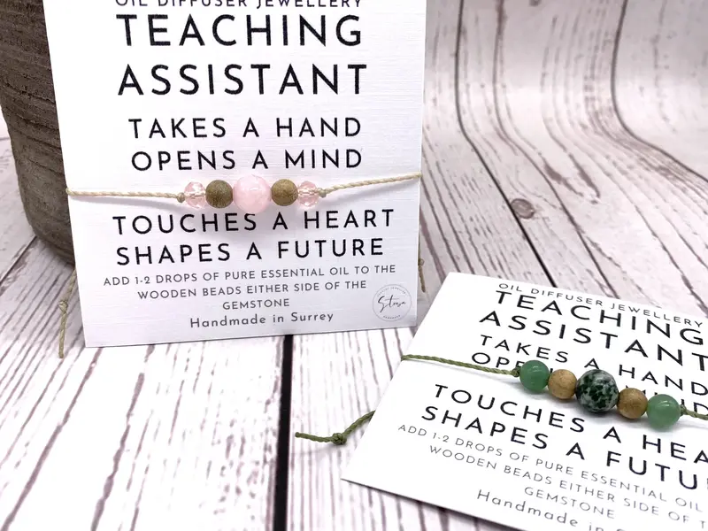 Teaching Assistant Gift - Teaching Assistant Present - Crystal Diffuser Bracelet - Adjustable Crystal Bracelet - LSA Gift - Small Gifts 6