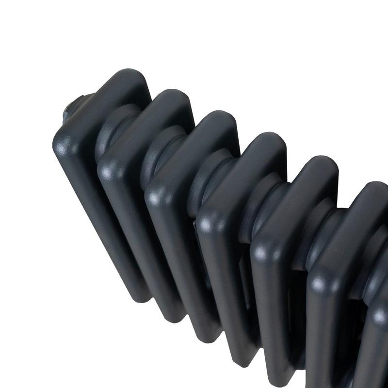 Traditional 3 Column Radiator - 600 x 1012mm - Anthracite Grey 6