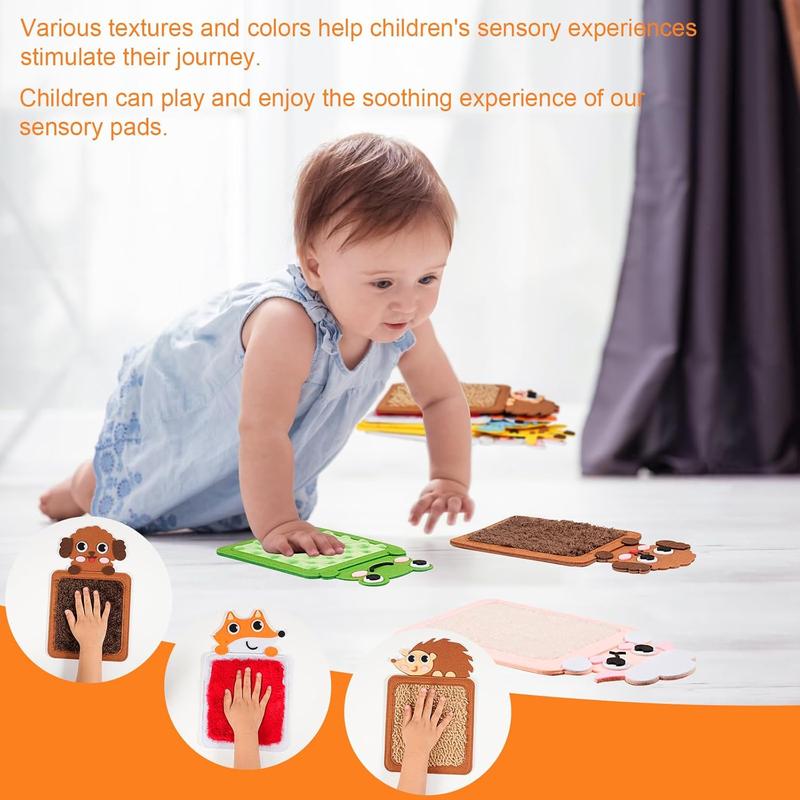8Pcs Sensory Mats for Kids - Educational Animals Sensory Pads Fidget Toys for Kid Toddler Baby, Autism Sensory Tiles Wall Panel Disorder Toys for Tactile Play/Anxiety Relief, Playful Learning Gift 3
