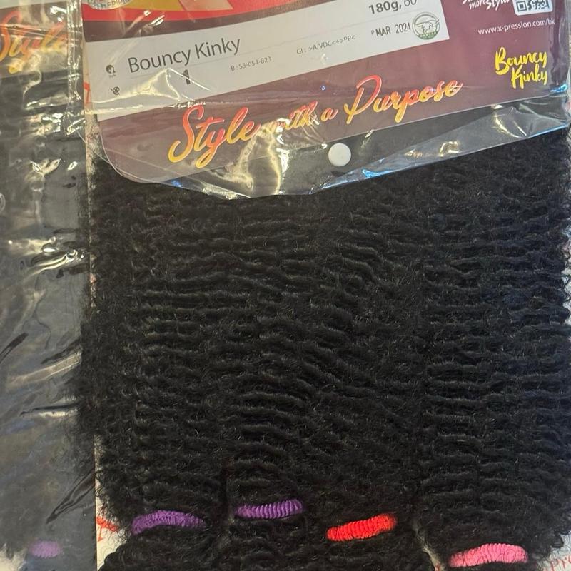 X-Pression Bouncy Kinky Color 1 Hair Weave 30 inch 4