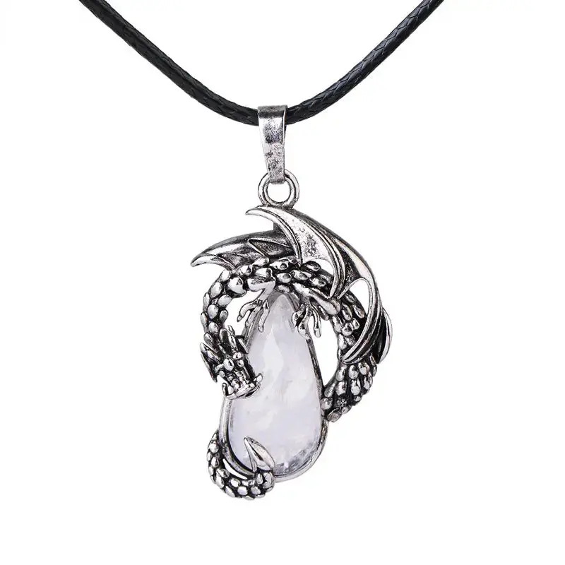 Protective Dragon Chakra Crystal Pendants Necklace 7