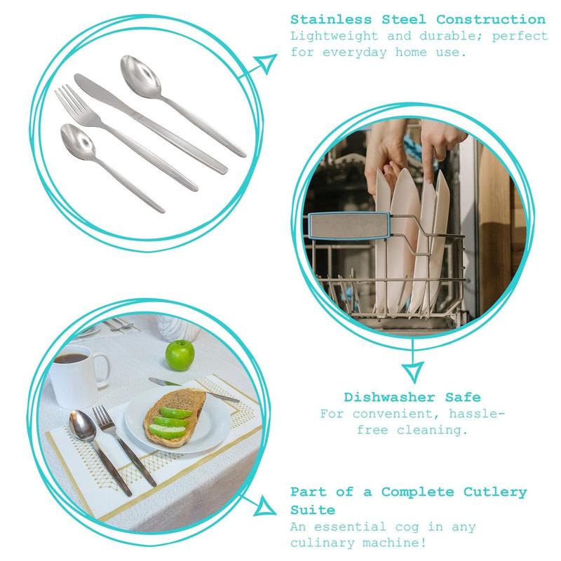 24X 19.5Cm Economy Stainless Steel Dinner Forks Dining Dessert Cutlery Set 1