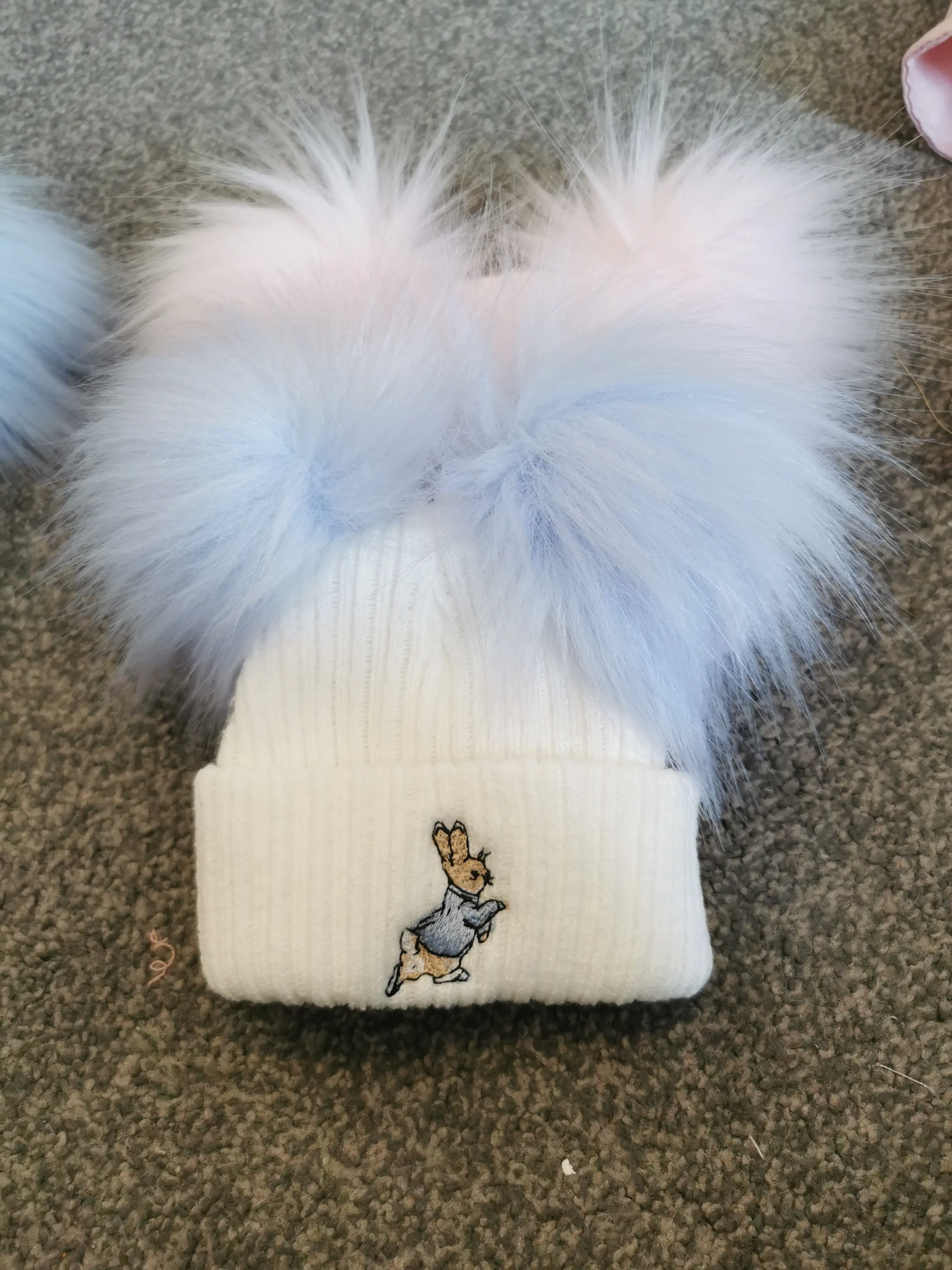 Unisex Pom Pom Hat with Double Poms for Summer