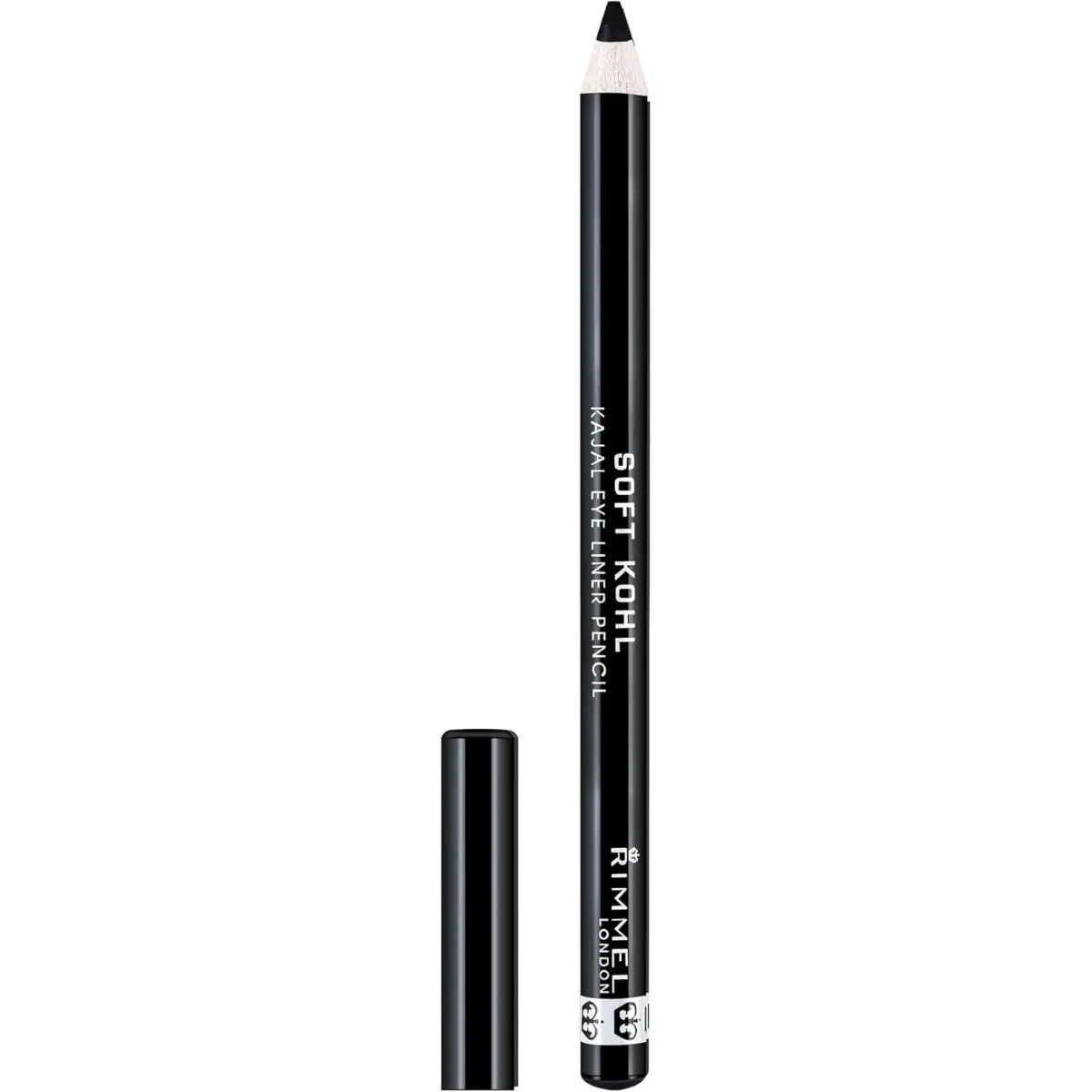 Rimmel London Soft Kohl Smudge-Proof Eyeliner Pencil, Jet Black, 1.2g - Makeup for Perfect Lips - Lipliner