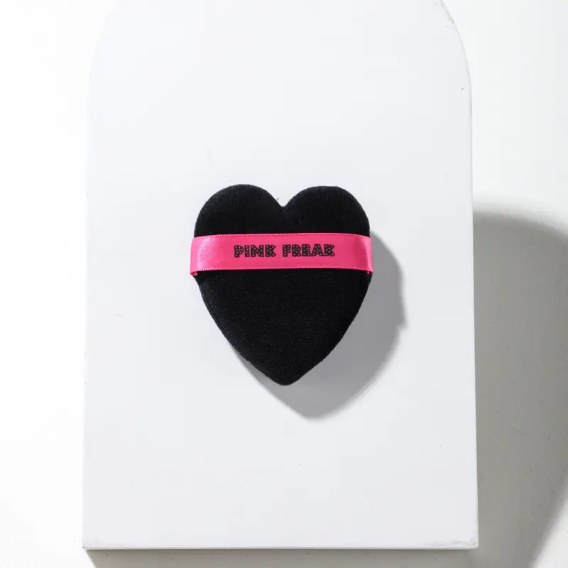 Black and Pink Heart Shaped Puff DUO 5