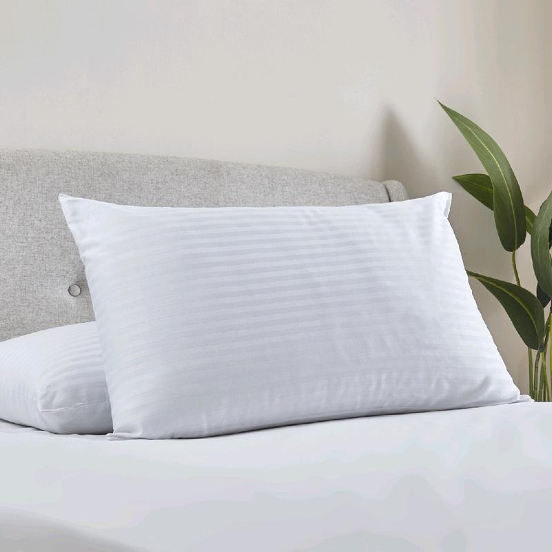 Pack of 4 Hotel Quality Egyptian Stripe Soft Pillows Hallowfibre Filled Bounce Back Designed For Back Stomach Neck Support 1