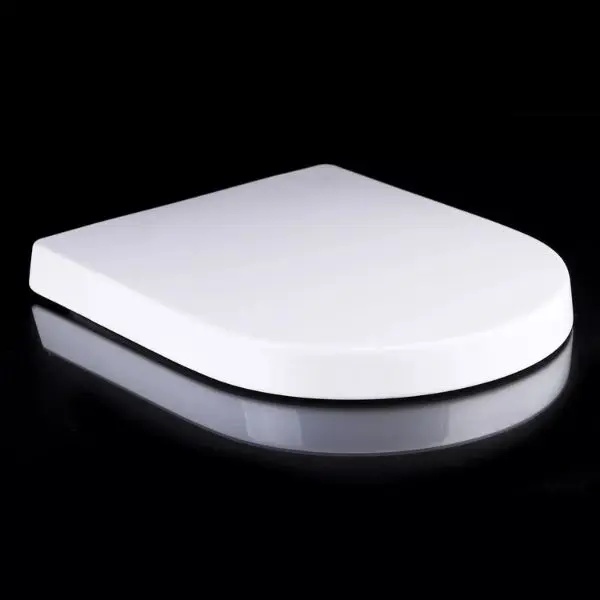 Oval Shape Soft Close Toilet Seat - White with Quick Release Top & Bottom Hinges 3