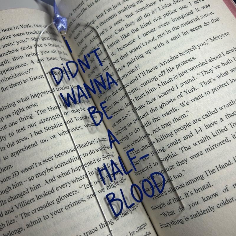 Half-Blood Bookmark | Lightning Thief Musical Inspired | Percy Jackson | Theatre Gifts | Musical theatre bookmark | Book Gift | book  life 5