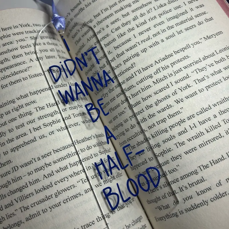 Half-Blood Bookmark | Lightning Thief Musical Inspired | Percy Jackson | Theatre Gifts | Musical theatre bookmark | Book Gift | book  life 5