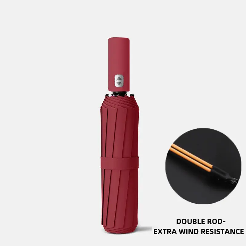 Extra Strength foldable 24 Rods Umbrella Fully Automatic Large UV Protect Rain 2