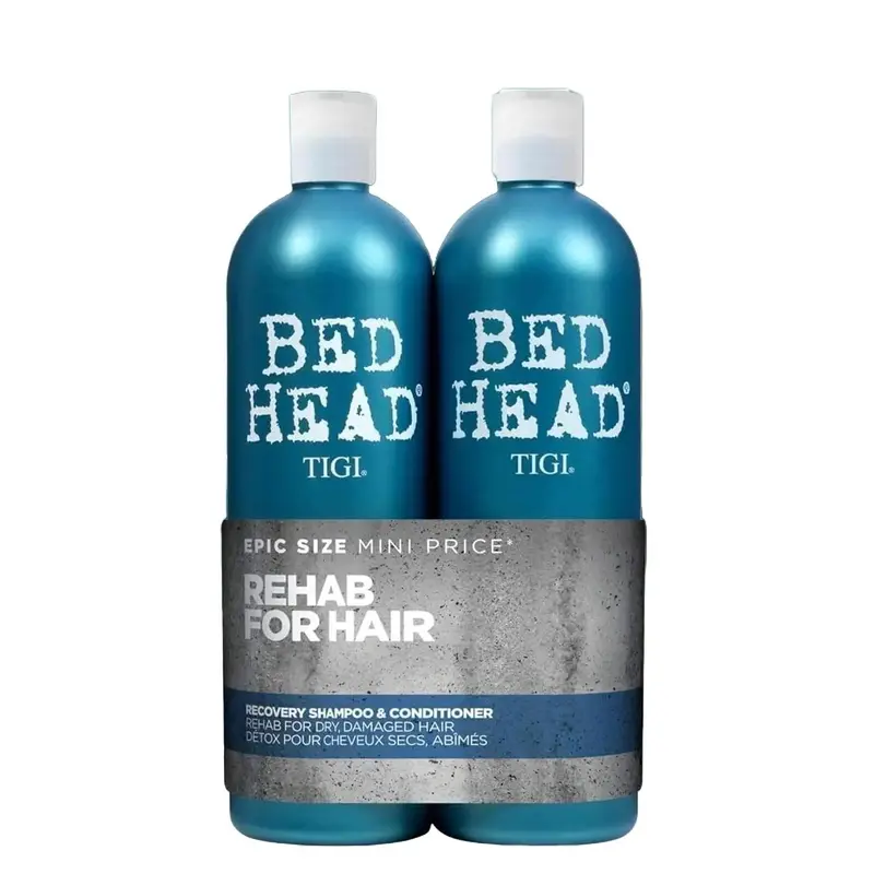 Bed Head by TIGI | Recovery  and  Set | Professional Moisturising  Repair Treatment | Ideal For Dry And Damaged  | 750 ml ( Pack of 2) shampoo anti dandruff Conditioner Haircare Hydrating Moisturize Scent Cleanser Cleansing Hydrate Moisture Comfort 0